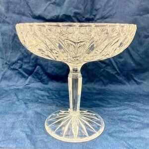 Antique American Brilliant Period Pressed Glass Compote Bowl